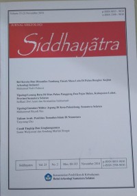 Siddhayatra: Jurnal arkeologi Vol. 23, no. 2, November 2018