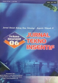 Jurnal tekno insentif volume 10, no. 1, juli 2016