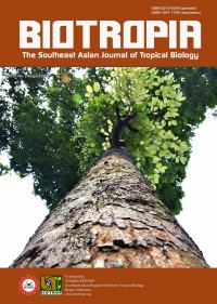 Biotropia : the southeast Asian journal of tropical biology volume 25 nomor 2 August 2018