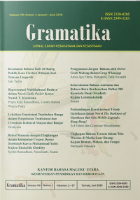 Gramatika: jurnal ilmiah kebahasaan dan kesastraan Vol.VIII No. 1 Januari-Juni 2020