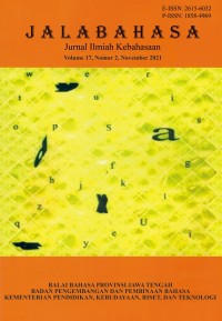 Jalabahasa : jurnal ilmiah kebahasaan volume 17 nomor 1 Mei 2021
