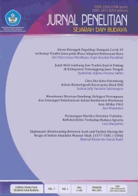 Jurnal penelitian sejarah dan budaya volume 7, nomor 1, Mei 2021