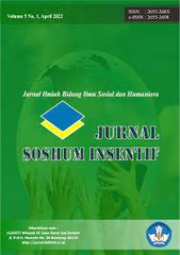 Jurnal Soshum Insentif: Jurnal ilmiah bidang ilmu sosial dan humaniora, vol. 3, no. 2, Oktober 2020