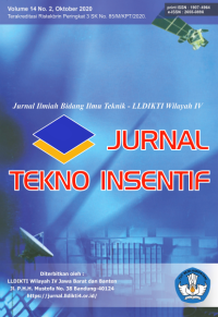 Jurnal tekno insentif volume 14, no. 2, Oktober 2020