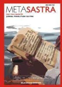 Metasastra: jurnal penelitian sastra volume 13 nomor 1, Desember 2021